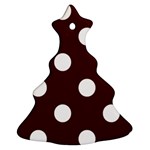 Polka Dots - White on Bulgarian Rose Red Ornament (Christmas Tree)