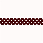 Polka Dots - White on Bulgarian Rose Red Small Bar Mat