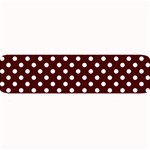 Polka Dots - White on Bulgarian Rose Red Medium Bar Mat
