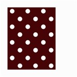 Polka Dots - White on Bulgarian Rose Red Small Garden Flag (Two Sides)