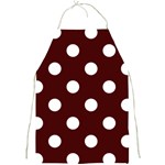 Polka Dots - White on Bulgarian Rose Red Full Print Apron