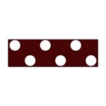 Polka Dots - White on Bulgarian Rose Red Sticker Bumper (10 pack)