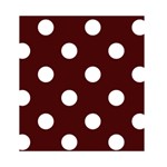 Polka Dots - White on Bulgarian Rose Red Greeting Card 4.5  x 6 
