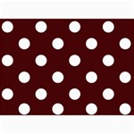 Polka Dots - White on Bulgarian Rose Red 5  x 7  Photo Cards