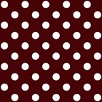 Polka Dots - White on Bulgarian Rose Red ScrapBook Page 8  x 8 