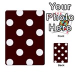 Polka Dots - White on Bulgarian Rose Red Multi-purpose Cards (Rectangle)
