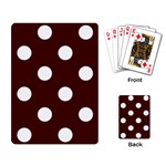 Polka Dots - White on Bulgarian Rose Red Playing Cards Single Design