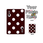 Polka Dots - White on Bulgarian Rose Red Playing Cards 54 (Mini)