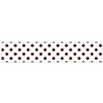 Polka Dots - Bulgarian Rose Red on White Flano Scarf (Small)