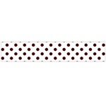 Polka Dots - Bulgarian Rose Red on White Flano Scarf (Large)