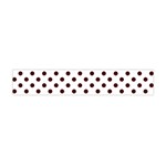 Polka Dots - Bulgarian Rose Red on White Flano Scarf (Mini)