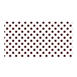 Polka Dots - Bulgarian Rose Red on White Satin Wrap