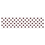 Polka Dots - Bulgarian Rose Red on White Satin Scarf (Oblong)