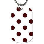 Polka Dots - Bulgarian Rose Red on White Dog Tag (One Side)