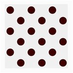 Polka Dots - Bulgarian Rose Red on White Medium Glasses Cloth (2 Sides)