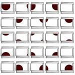Polka Dots - Bulgarian Rose Red on White 9mm Italian Charm (25 pack)
