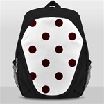 Polka Dots - Bulgarian Rose Red on White Backpack Bag
