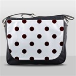 Polka Dots - Bulgarian Rose Red on White Messenger Bag