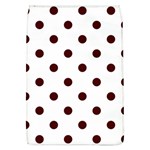 Polka Dots - Bulgarian Rose Red on White Removable Flap Cover (L)