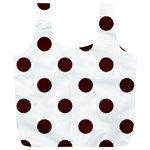Polka Dots - Bulgarian Rose Red on White Full Print Recycle Bag (XL)