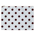 Polka Dots - Bulgarian Rose Red on White Cosmetic Bag (XXL)