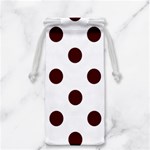 Polka Dots - Bulgarian Rose Red on White Jewelry Bag