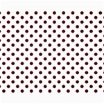 Polka Dots - Bulgarian Rose Red on White Collage 11  x 14 