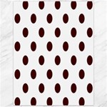 Polka Dots - Bulgarian Rose Red on White Canvas 12  x 16 