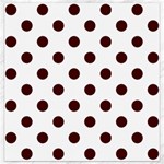 Polka Dots - Bulgarian Rose Red on White Canvas 16  x 16 