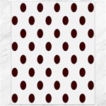 Polka Dots - Bulgarian Rose Red on White Canvas 16  x 20 