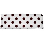 Polka Dots - Bulgarian Rose Red on White Body Pillow Case (Dakimakura) (One Side)