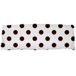 Polka Dots - Bulgarian Rose Red on White Body Pillow Case Dakimakura (Two Sides)