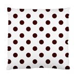 Polka Dots - Bulgarian Rose Red on White Standard Cushion Case (Two Sides)