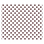 Polka Dots - Bulgarian Rose Red on White Double Sided Flano Blanket (Small)