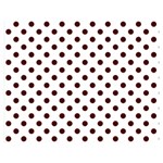 Polka Dots - Bulgarian Rose Red on White Double Sided Flano Blanket (Medium)