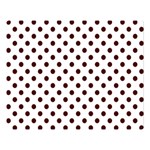 Polka Dots - Bulgarian Rose Red on White Double Sided Flano Blanket (Large)