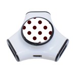 Polka Dots - Bulgarian Rose Red on White Portable USB Hub (One Side)