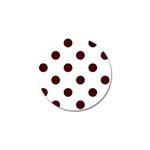Polka Dots - Bulgarian Rose Red on White Golf Ball Marker (4 pack)