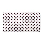 Polka Dots - Bulgarian Rose Red on White Medium Bar Mat