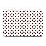 Polka Dots - Bulgarian Rose Red on White Plate Mat