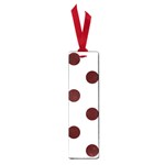 Polka Dots - Bulgarian Rose Red on White Small Book Mark