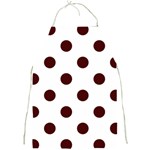 Polka Dots - Bulgarian Rose Red on White Full Print Apron