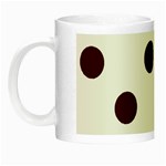 Polka Dots - Bulgarian Rose Red on White Night Luminous Mug
