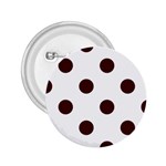 Polka Dots - Bulgarian Rose Red on White 2.25  Button