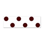 Polka Dots - Bulgarian Rose Red on White Sticker (Bumper)