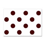 Polka Dots - Bulgarian Rose Red on White Sticker A4 (100 pack)