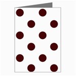 Polka Dots - Bulgarian Rose Red on White Greeting Cards (Pkg of 8)