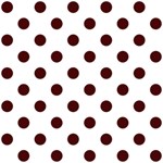 Polka Dots - Bulgarian Rose Red on White ScrapBook Page 12  x 12 