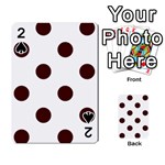 Polka Dots - Bulgarian Rose Red on White Playing Cards 54 Designs