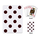 Polka Dots - Bulgarian Rose Red on White Playing Cards Single Design